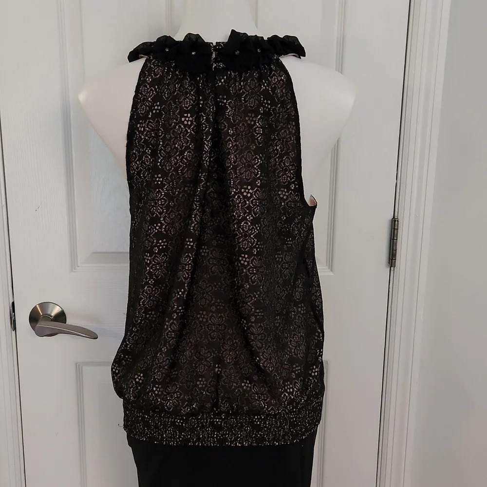 Willi Smith Floral Black Top - Picture 7 of 12